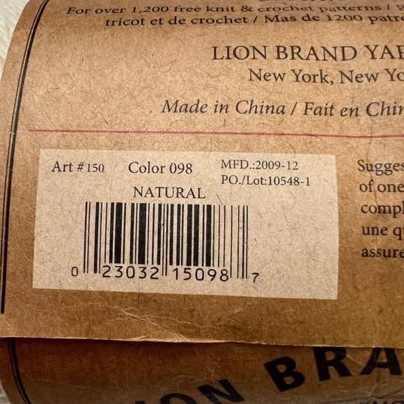 Lion Brand Fishermens Wool Natural Oils 100% Pure Virgin 8 Oz 465 yd Natural 098 - Picture 6 of 8